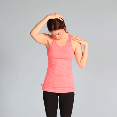 کشش گردن برای آزادسازی عضلات شانه