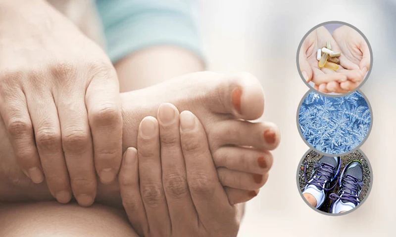 علل گرفتگی انگشتان پا